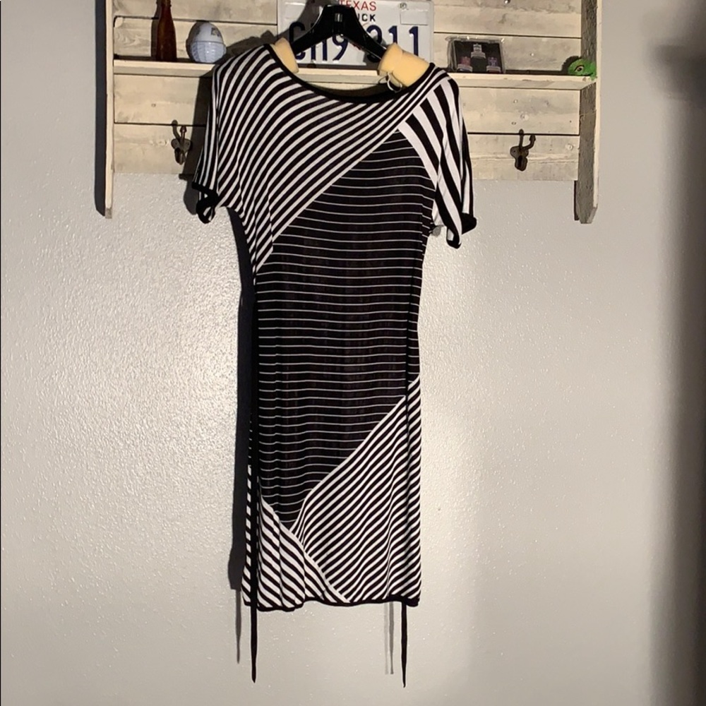 St. John Sport black and white knit dress